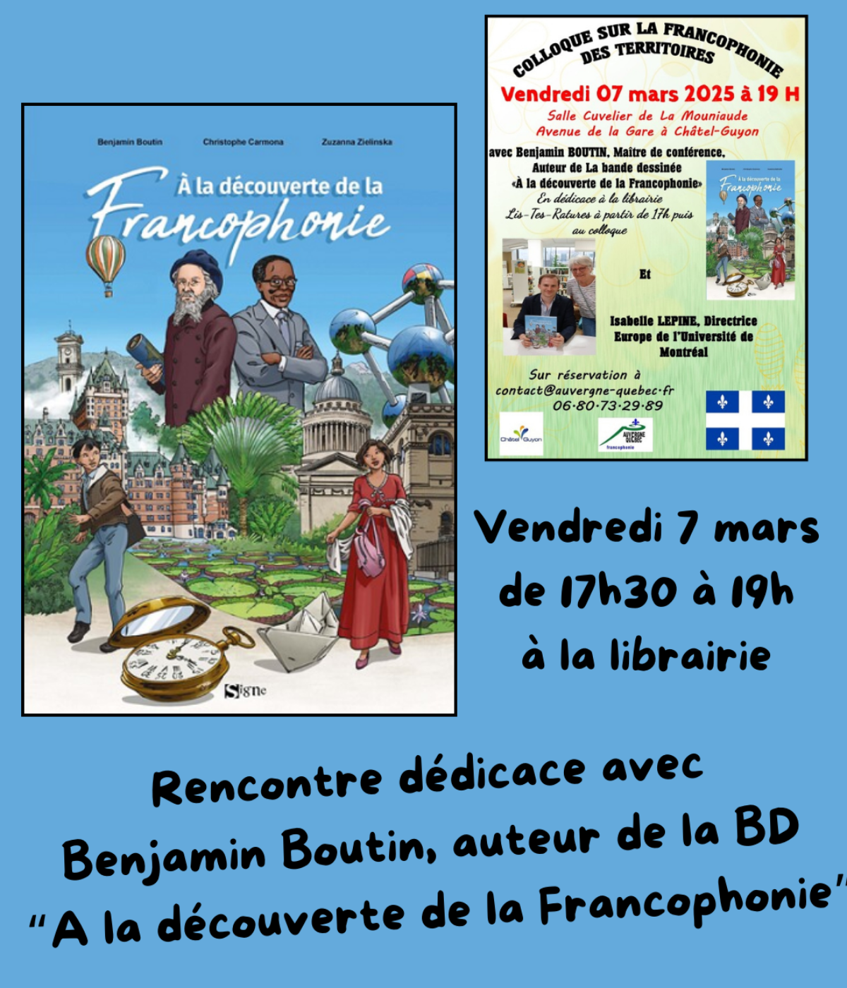 Rencontre dédicace avec Benjamin Boutin, auteur de la BD « A la découverte de la Francophonie »